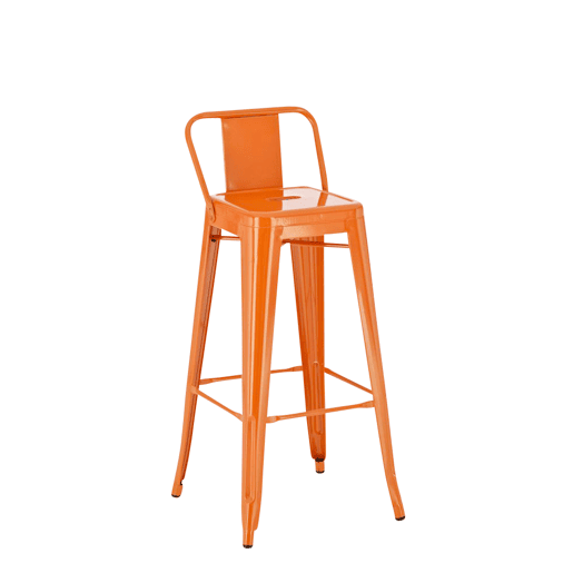 Taburete de bar de metal Mason Naranja 43X44X96 cm