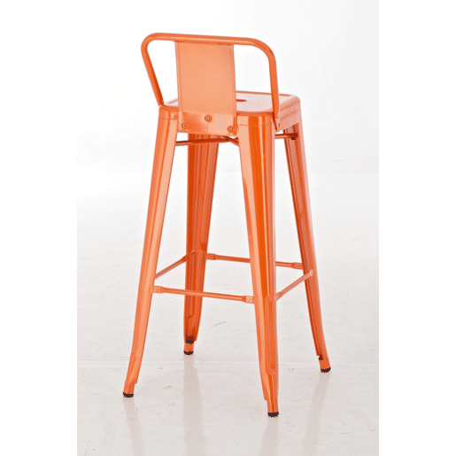 Taburete de bar de metal Mason Naranja 43X44X96 cm