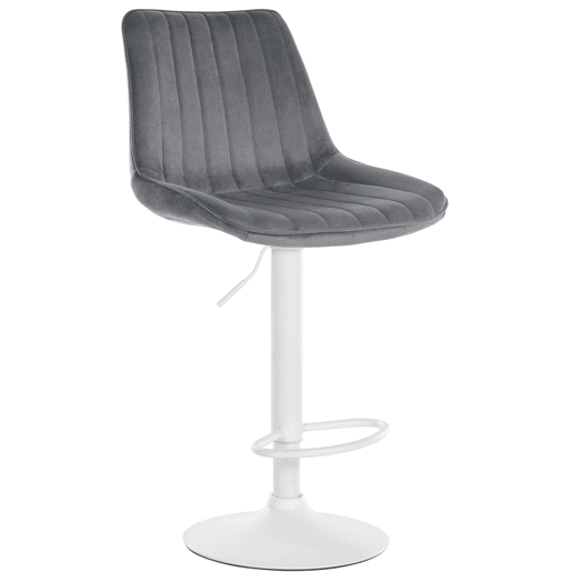 Taburete de bar Toni terciopelo Gris oscuro 50X49.5X91 cm