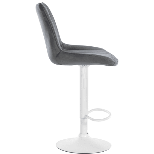 Taburete de bar Toni terciopelo Gris oscuro 50X49.5X91 cm