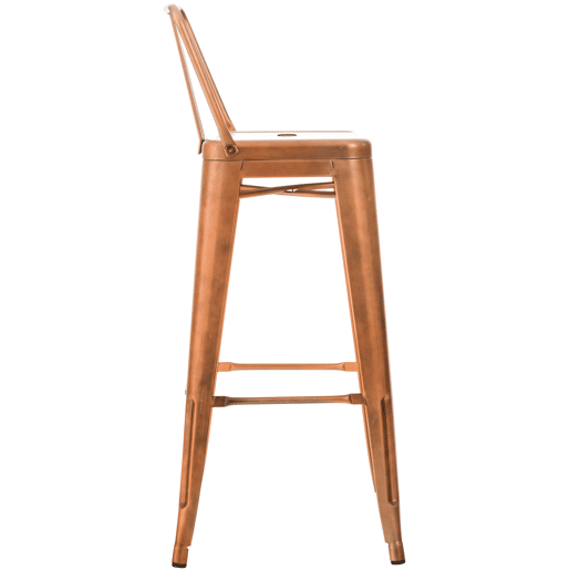 Taburete de bar de metal Mason Cobre 43X44X96 cm