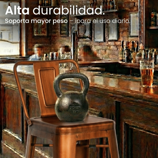 Taburete de bar de metal Mason Cobre 43X44X96 cm