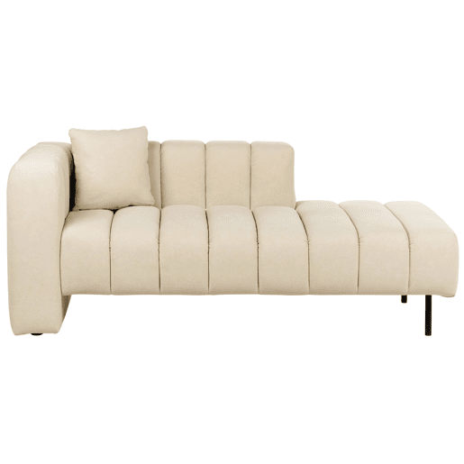 Beliani Chaise longue à esquerda Eco-pele vegana LANNILS