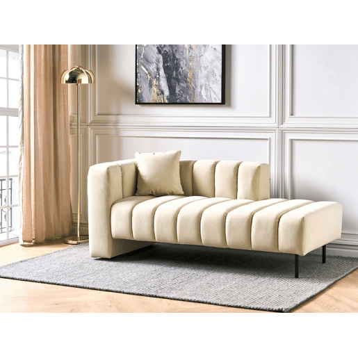 Beliani Chaise longue à esquerda Eco-pele vegana LANNILS