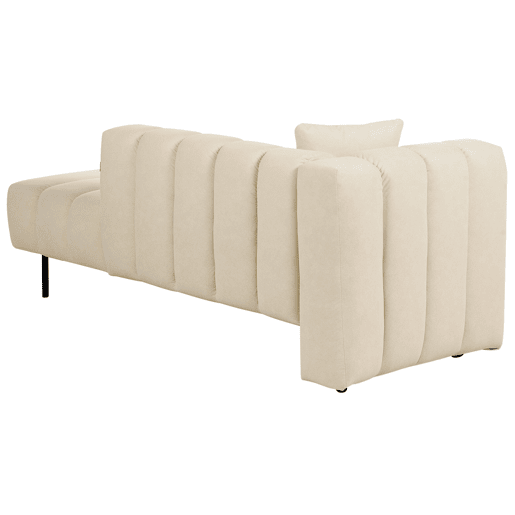 Beliani Chaise longue à esquerda Eco-pele vegana LANNILS