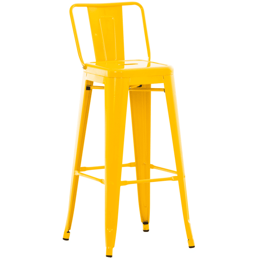 Taburete de bar de metal Mason Amarillo 43X44X96 cm