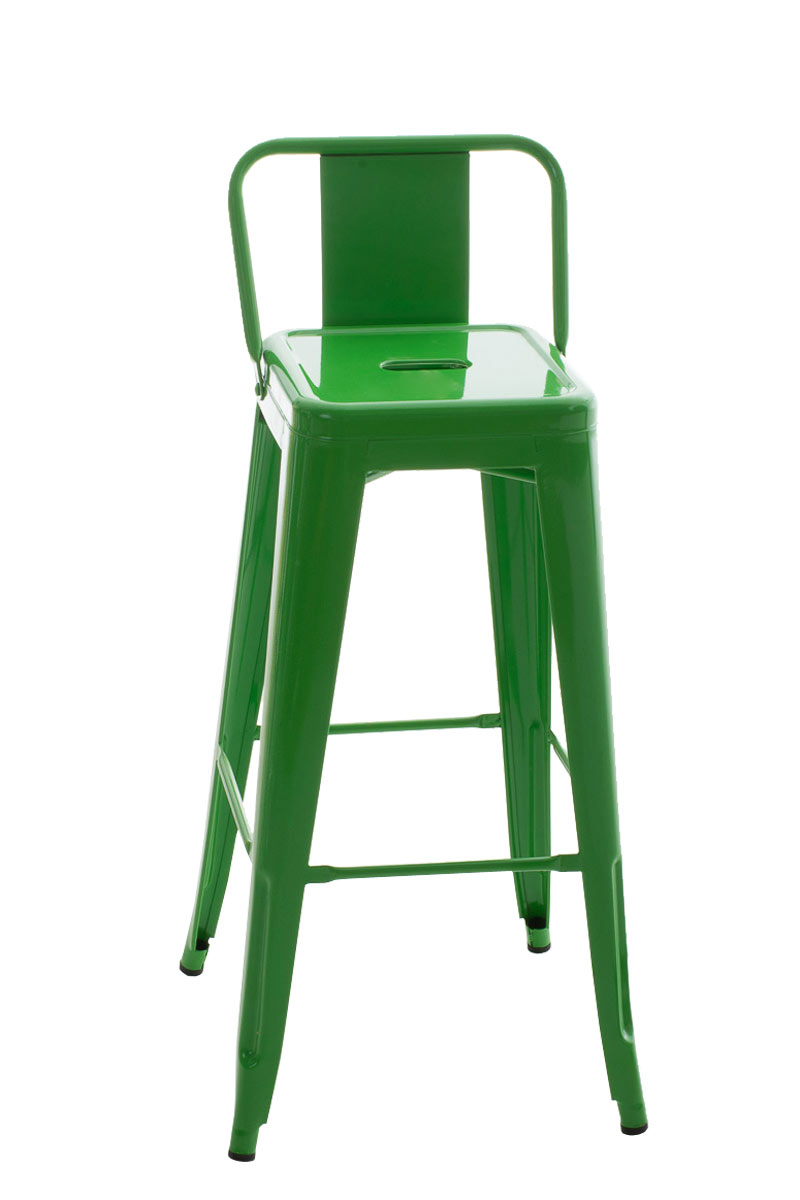 Taburete industrial mason de metal 43x44x96 cm