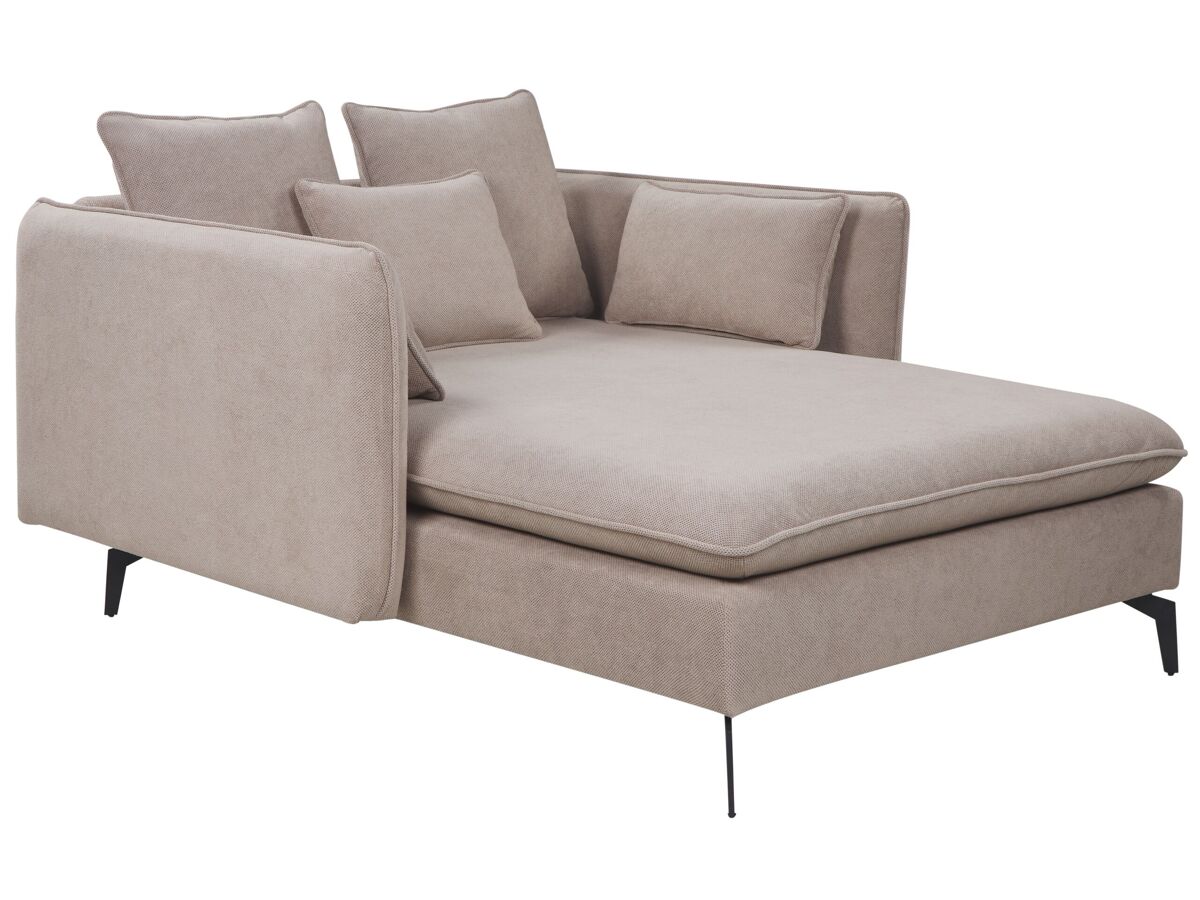 Beliani Chaise longue Poliéster CHARMES Gris