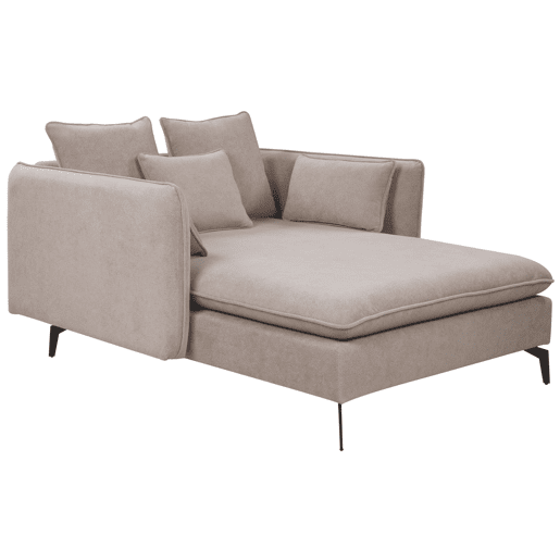 Beliani Chaise longue PoliƩster CHARMES Beliani Chaise longue PoliƩster CHARMES