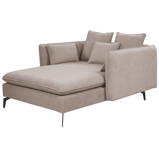 Beliani Chaise longue PoliƩster CHARMES Beliani Chaise longue PoliƩster CHARMES