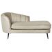 Beliani Chaise longue izquierdo Terciopelo ALLIER Beliani Chaise longue izquierdo Terciopelo ALLIER Beige