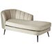 Beliani Chaise longue izquierdo Terciopelo ALLIER Beliani Chaise longue izquierdo Terciopelo ALLIER Beige