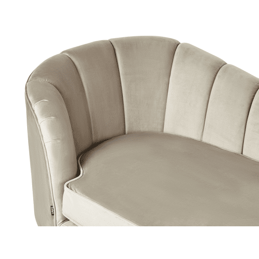 Chaise longue à esquerda ALLIER Veludo Creme Chaise longue à esquerda ALLIER Veludo Creme