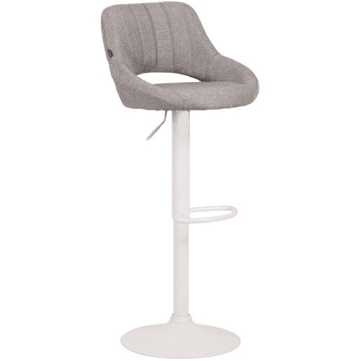 Taburete de bar Milet tapizado en tela Gris 48X47X85 cm