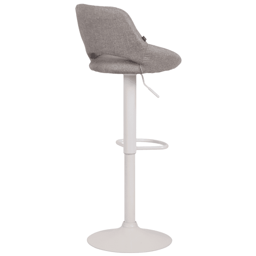 Taburete de bar Milet tapizado en tela Gris 48X47X85 cm
