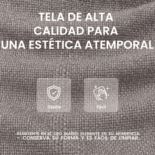 Taburete de bar Milet tapizado en tela Gris 48X47X85 cm
