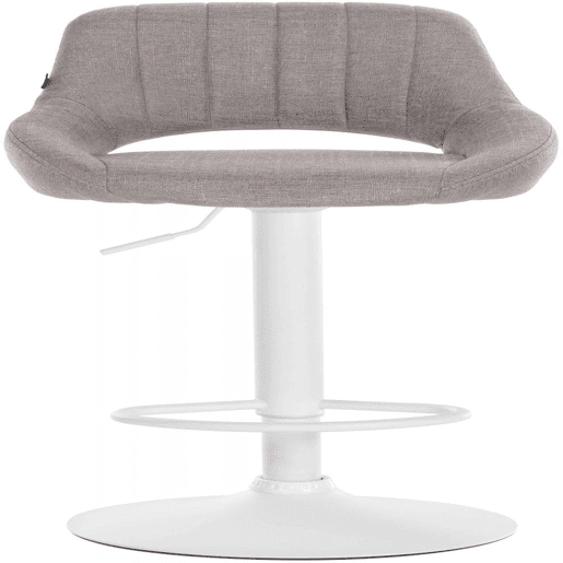 Taburete de bar Milet tapizado en tela Gris 48X47X85 cm