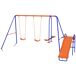 Columpio Infantil Metal, PE Outsunny Columpio Infantil Metal, PE Outsunny Multicolor