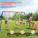 Columpio Infantil Metal, PE Outsunny Columpio Infantil Metal, PE Outsunny Multicolor