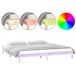 Estructura de cama de madera maciza con LED 120x190 Estructura de cama de madera maciza con LED 120x190 Gris