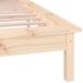 Estructura de cama de madera maciza con LED 120x190 Estructura de cama de madera maciza con LED 120x190 Gris