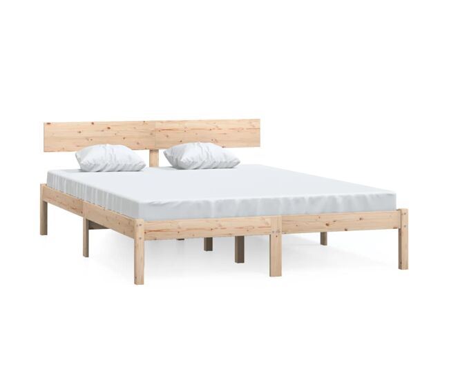 Estructura de cama madera maciza de pino 140x200 cm