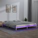 Estructura de cama de madera maciza con LED 180x200 Estructura de cama de madera maciza con LED 180x200 Blanco