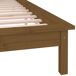 Estructura de cama de madera maciza con LED 200x200 Estructura de cama de madera maciza con LED 200x200 Blanco