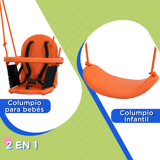 Outsunny Baloiço Infantil 2 em 1 Baloiço para Crianças e Bebés com 1 Assento para Crianças 1 Assento para Bebés e Cinto de Segurança para Exterior e Interior 180x160x182 cm Laranja Outsunny Baloiço Infantil 2 em 1 Baloiço para Crianças e Bebés com 1 Assento para Crianças 1 Assento para Bebés e Cinto de Segurança para Exterior e Interior 180x160x182 cm Laranja