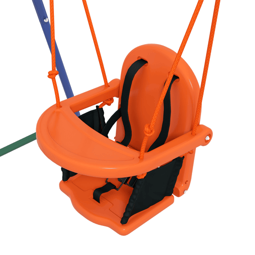 Outsunny Baloiço Infantil 2 em 1 Baloiço para Crianças e Bebés com 1 Assento para Crianças 1 Assento para Bebés e Cinto de Segurança para Exterior e Interior 180x160x182 cm Laranja Outsunny Baloiço Infantil 2 em 1 Baloiço para Crianças e Bebés com 1 Assento para Crianças 1 Assento para Bebés e Cinto de Segurança para Exterior e Interior 180x160x182 cm Laranja
