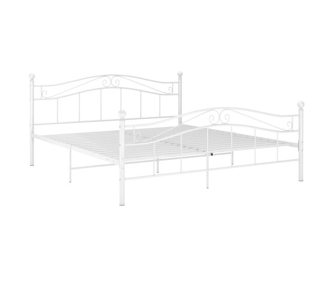 Estructura de cama de metal blanco 180x200 cm