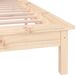 Estructura de cama de madera maciza con LED 160x200 Estructura de cama de madera maciza con LED 160x200 Blanco