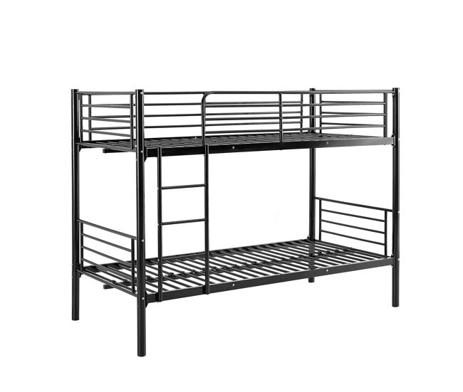 Litera alberto | color: negro | colchones: 2 colchones 90x190