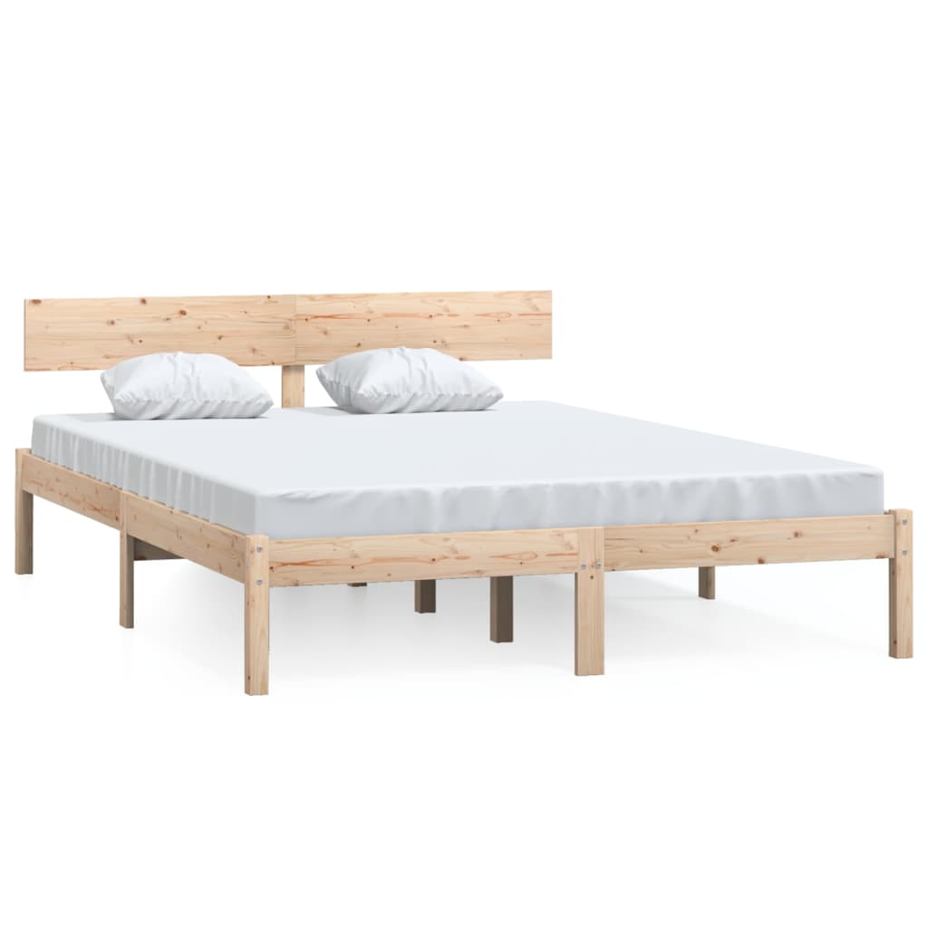 Estructura de cama madera maciza de pino 120x200 cm