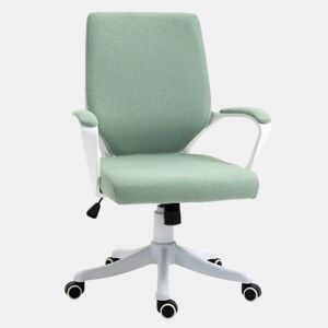 Vinsetto Cadeira de Escritório Giratória Cadeira de Escritório Ergonómica com Altura Ajustável Apoio para os Braços Acolchoado e Suporte Lombar Carga Máxima 120 kg 62x69x92-100 cm Verde
