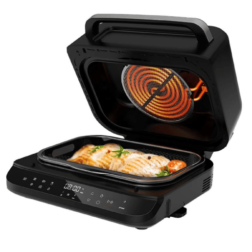 Cecotec Fritadeira de ar de 2400 W com 6 modos de cozedura e 4 posições de grelhador.
