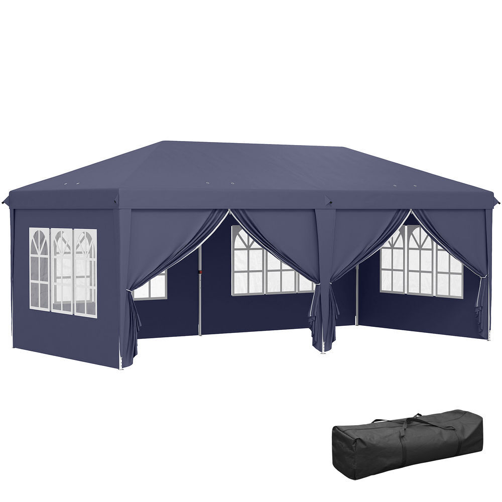 Carpa Plegable Acero, Tela Oxford Outsunny