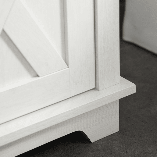 kleankin Conjunto de Casa de Banho com Coluna para Casa de Banho com Prateleiras Ajustável e Móvel para Lavatório Pousar com 2 Portas Anti-Tombo 39,5x30x160 cm 60x30x60 cm Branco e Madeira