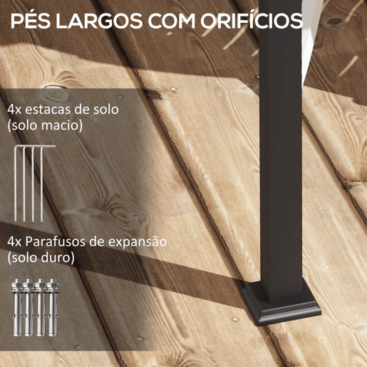 Outsunny Pérgola de Parede 3x3 m Pérgola de Jardim com Teto Retrátil de Poliéster e Estrutura de Aço para Festas Casamentos Creme e Cinza Escuro Outsunny Pérgola de Parede 3x3 m Pérgola de Jardim com Teto Retrátil de Poliéster e Estrutura de Aço para Festas Casamentos Creme e Cinza Escuro