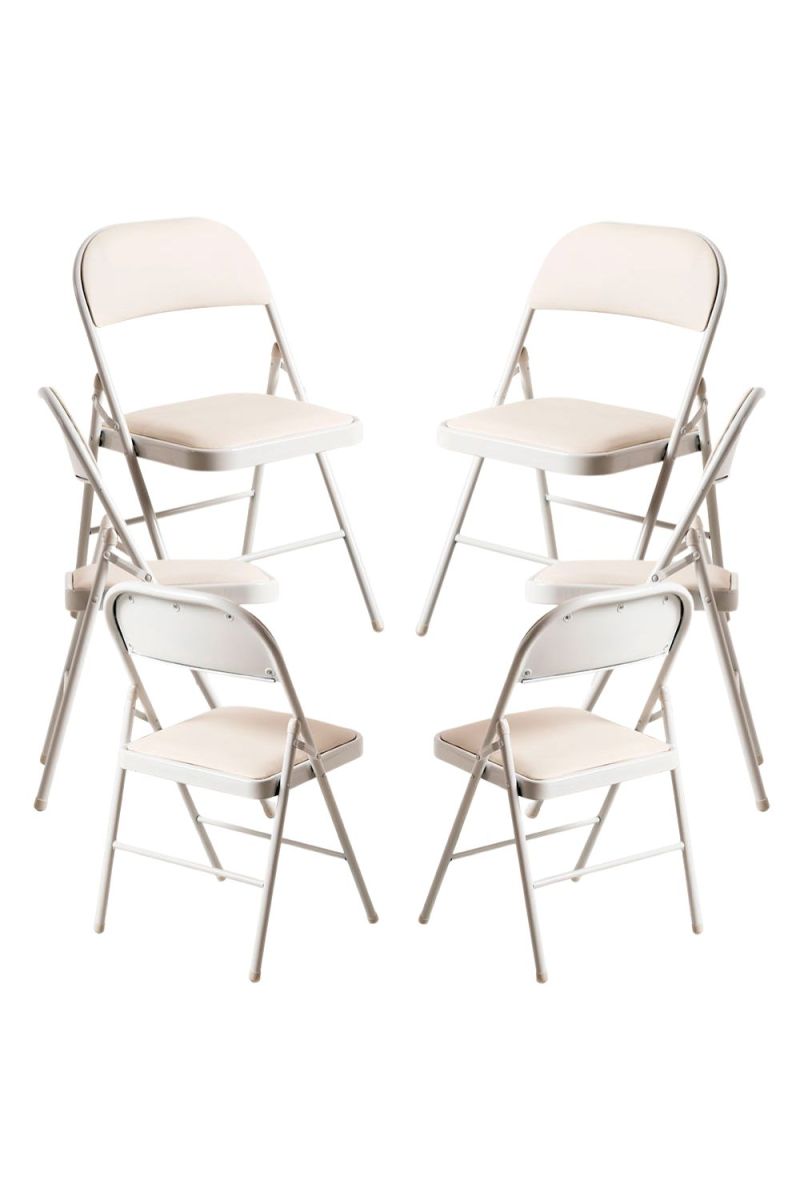 Pack 6 sillas plegables para eventos pad - blanco