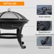Brasero Exterior Acero Outsunny Brasero Exterior Acero Outsunny Negro