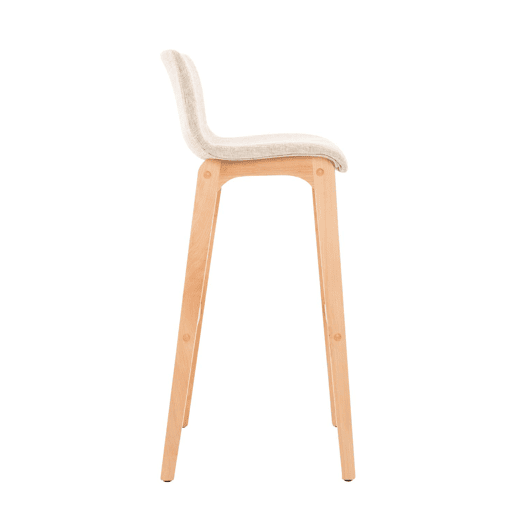 Banqueta Hoover com base de madeira 101x41x46 cm