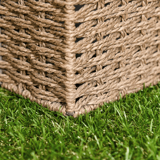 Outsunny Relva Artificial 30x30cm 10 Peças com Altura de 25mm Alta Densidade 6500 Relva Artificial de Encaixe para Exterior Pátio Terraço Verde