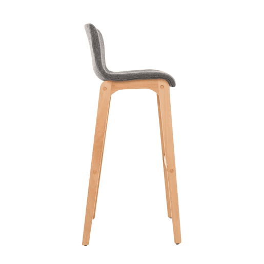Banqueta Hoover com base de madeira 101x41x46 cm