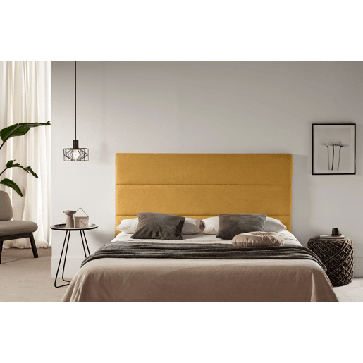 Cabeceira Estofada GENOVA Aqualine 170x120x8 cm - MOSTARDA - Moonia