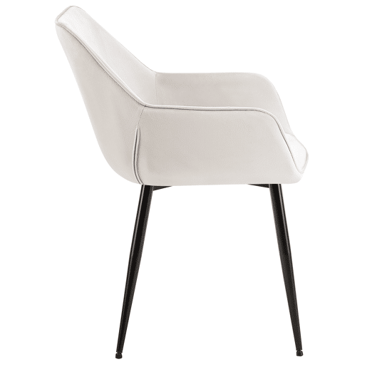Silla de comedor Vessa Terciopelo Gris claro 63X52X82 cm