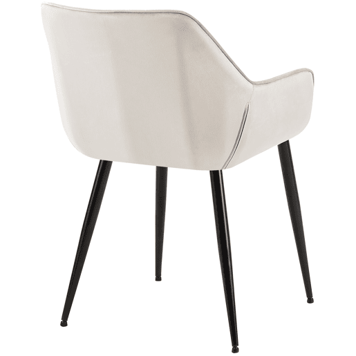 Silla de comedor Vessa Terciopelo Gris claro 63X52X82 cm