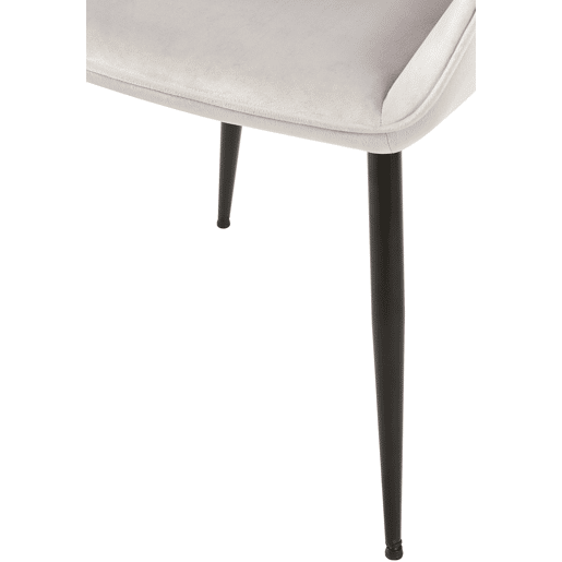 Silla de comedor Vessa Terciopelo Gris claro 63X52X82 cm