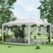 Carpa de Jardín Metal, PE Outsunny Carpa de Jardín Metal, PE Outsunny Blanco