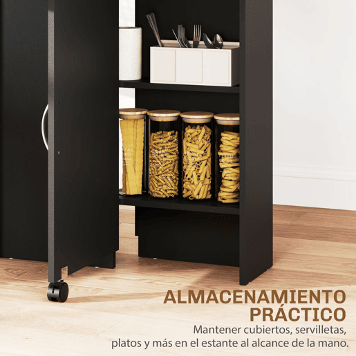 HOMCOM Mesa de Cozinha Dobrável Mesa de Madeira com 2 Prateleiras de Armazenamento e Laterais Dobráveis Estilo Moderno para Sala de Estar 75x140x74 cm Preto